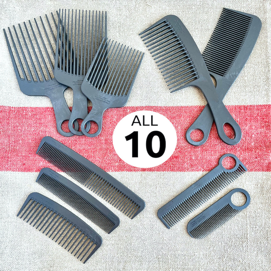 Comb 10 Carbon Fiber Combs - all Ten (10) - Chicago Comb