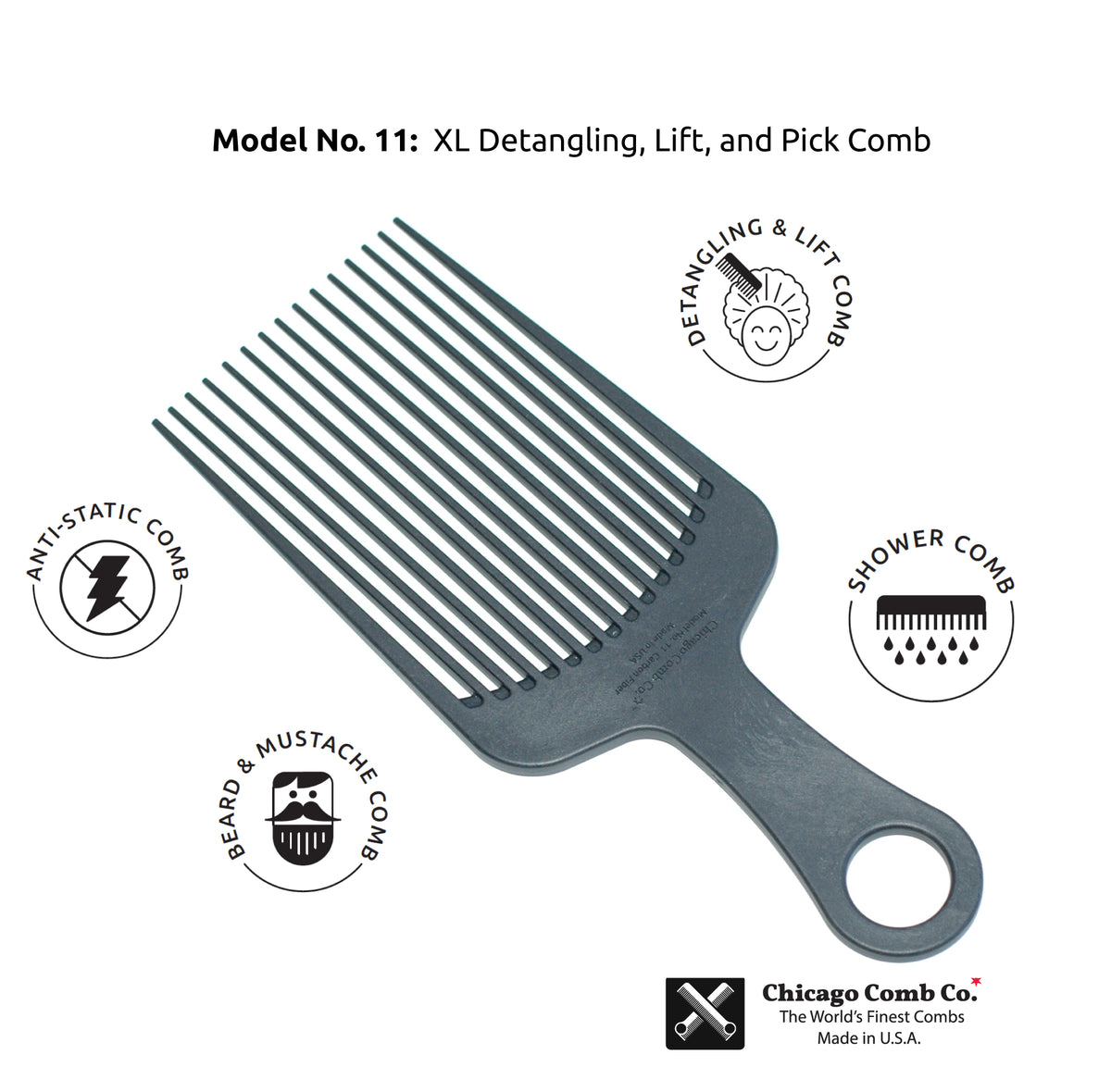 Carbon Fiber Model No. 11 (XL Long Pick)