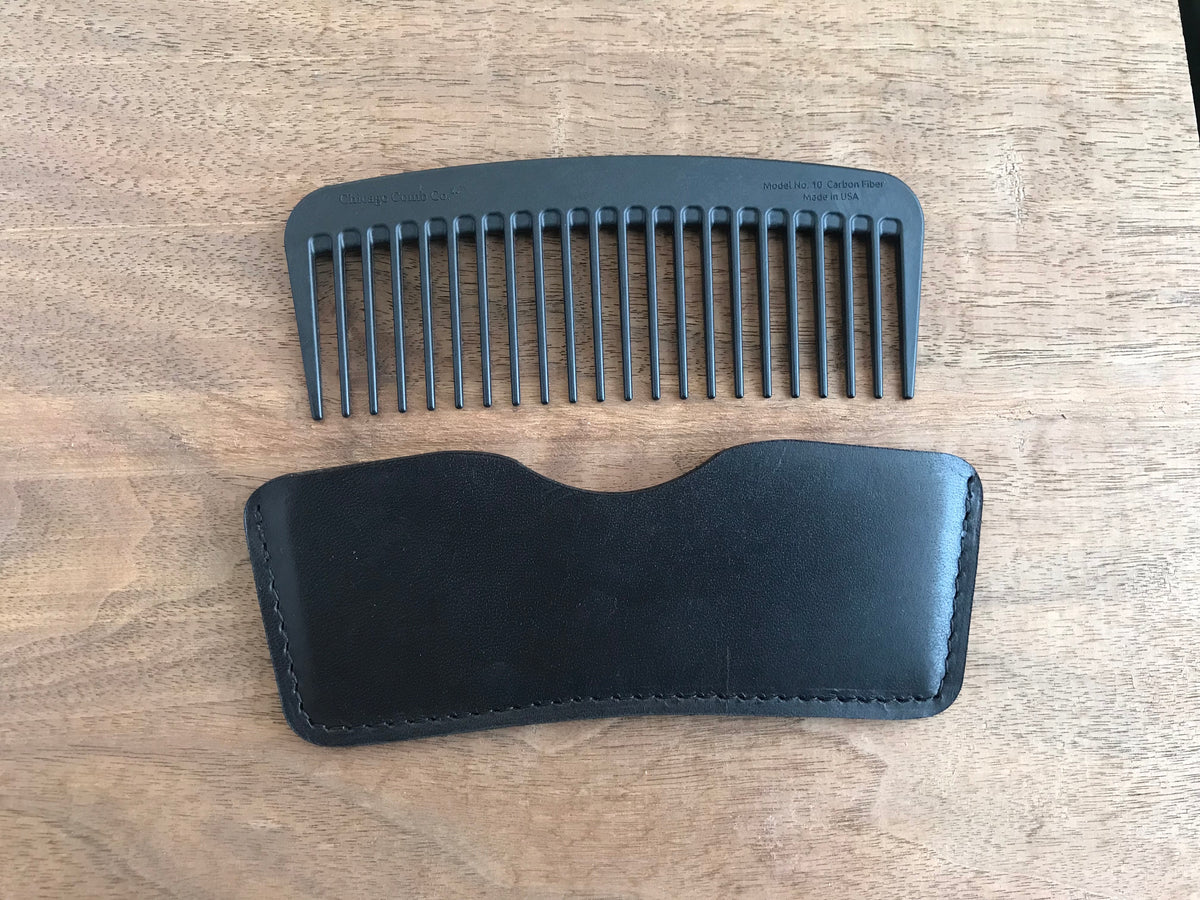 Model No. 10 Carbon Fiber + Horween Black Leather Sheath