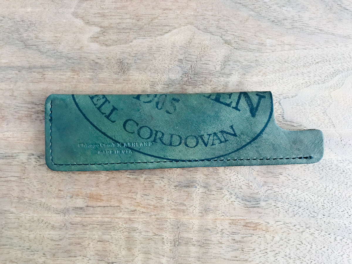 Sheath - Horween Reverse Shell Cordovan Olive Color